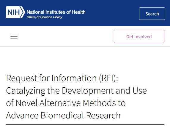 📣 The <a href="/NIH/">NIH</a> has launched a Request for Information to collect input on the #challenges and #opportunities for the development and use of #NAMs in order to provide more #fundings to support #alternativemethods.
 
👉grants.nih.gov/grants/guide/n…