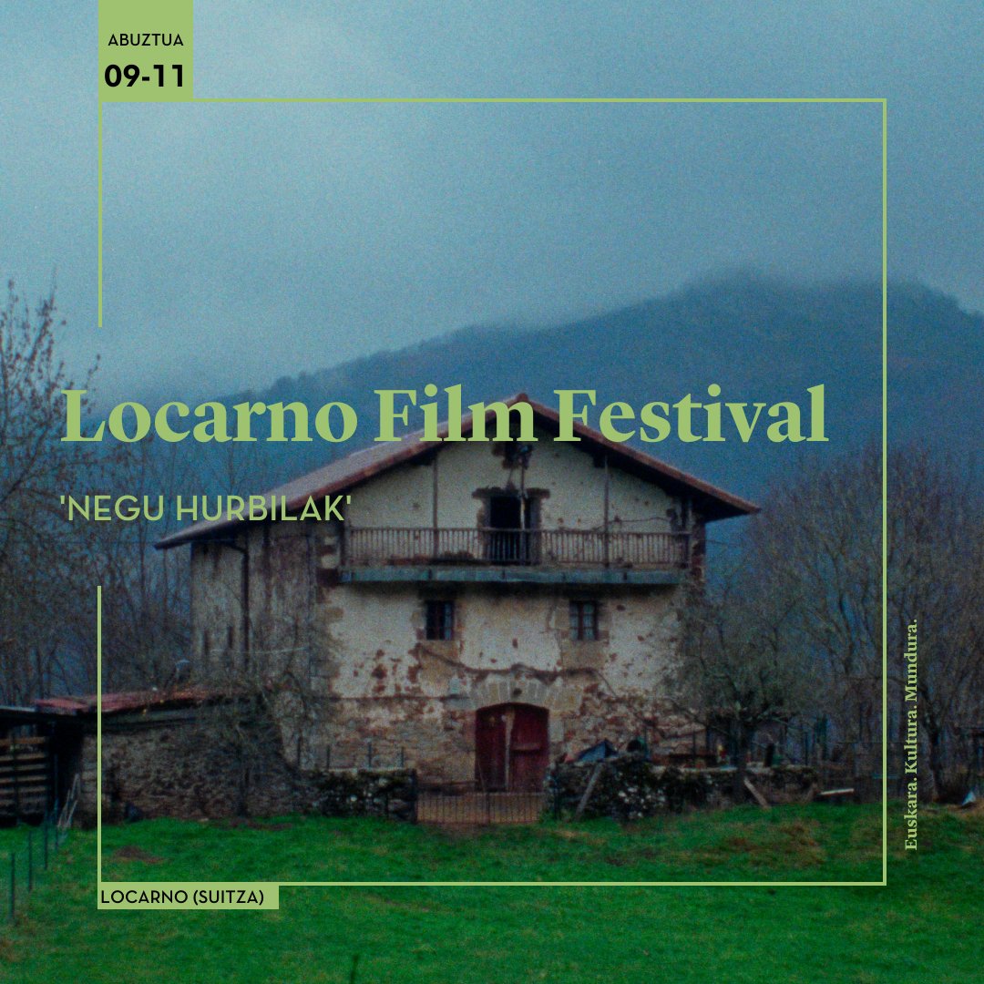 etxepareinst's tweet photo. Gaur #NeguHurbilak filma mundu mailako estreinaldia izango du @FilmFestLocarno zinema jaialdian. 🎬 🔥
Filma mundu osoko zuzendari berrien lanak hautatzen dituen #CineastidelPresente sailean lehiatuko da.
#BasqueFilms #Locarno76
https://t.co/hyRSSYCHXr https://t.co/8YsKEnNqrs