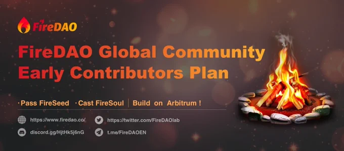 Baylor1001's tweet photo. @APompliano FireDAO is officially seeking #EarlyContributors to join in delivering the mission of decentralized revolution! Don't miss the chance to establish a long-term relationship with #FireDAO! Check it out👇 https://t.co/UN2LU6ZoYo… https://t.co/WxU8TVIhMp