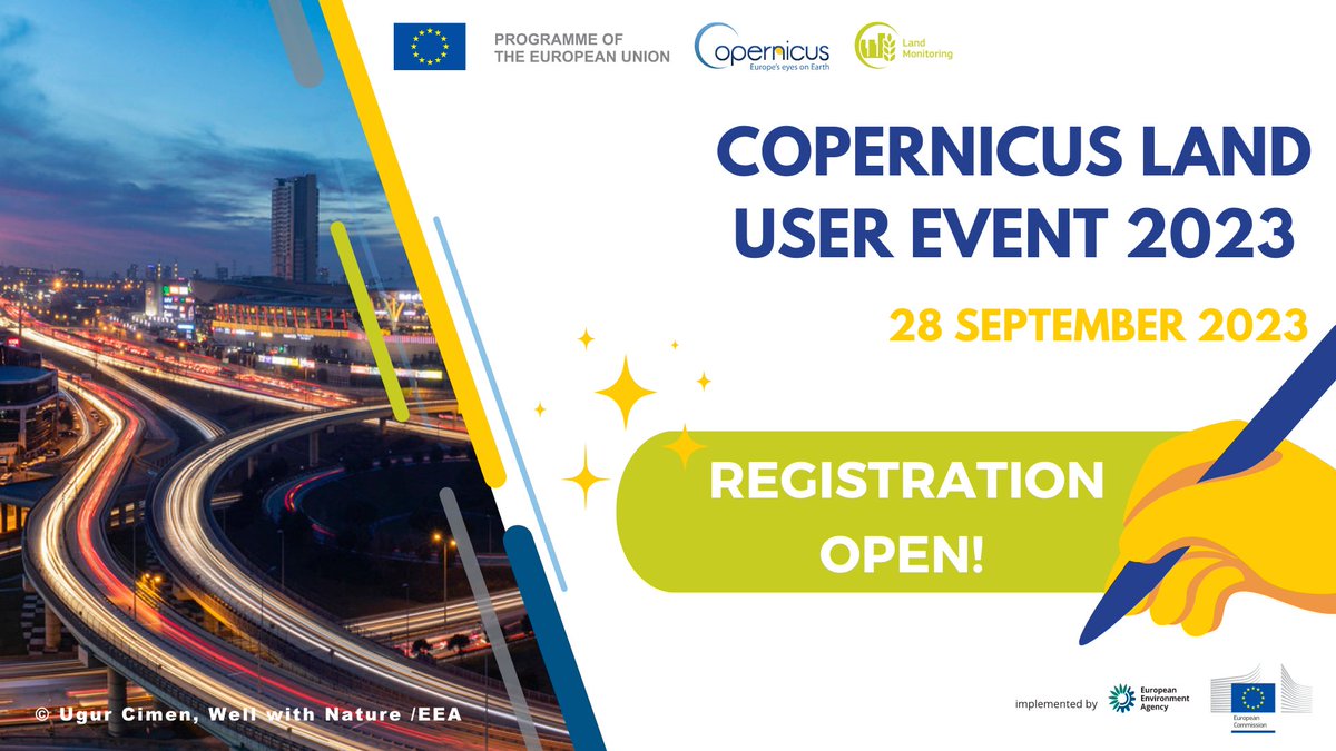 Interested in valuable insights into #earth's #landcover &amp; #landuse? 🌍

Join the #Copernicus Land User Event 👇 to learn more about the #CLMS products &amp; services.

🗓️ 28 Sep
📍 Brussels or online
✍️subscribepage.io/lpOE5X 

<a href="/CopernicusEU/">Copernicus EU</a> <a href="/CopernicusLand/">Copernicus Land Monitoring Service</a> <a href="/EUEnvironment/">EU EnvironmentAgency</a> <a href="/EU4Space/">🇪🇺 EUSPA - EU Agency for the Space Programme</a>
