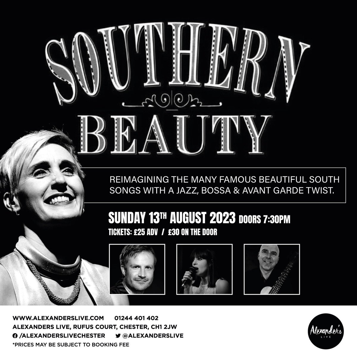 @aliwheelermusic joins us this Sunday 13th august with #southernbeauty where she will reimagine some of the BEAUTIFUL SOUTH’s classics. Get your tickets now alexanderslive.seetickets.com @ShitChester @welovegoodtimes @chestertweetsuk @VisitChester_ @Dee1063 @chesterdotcom #jazz #bossa…