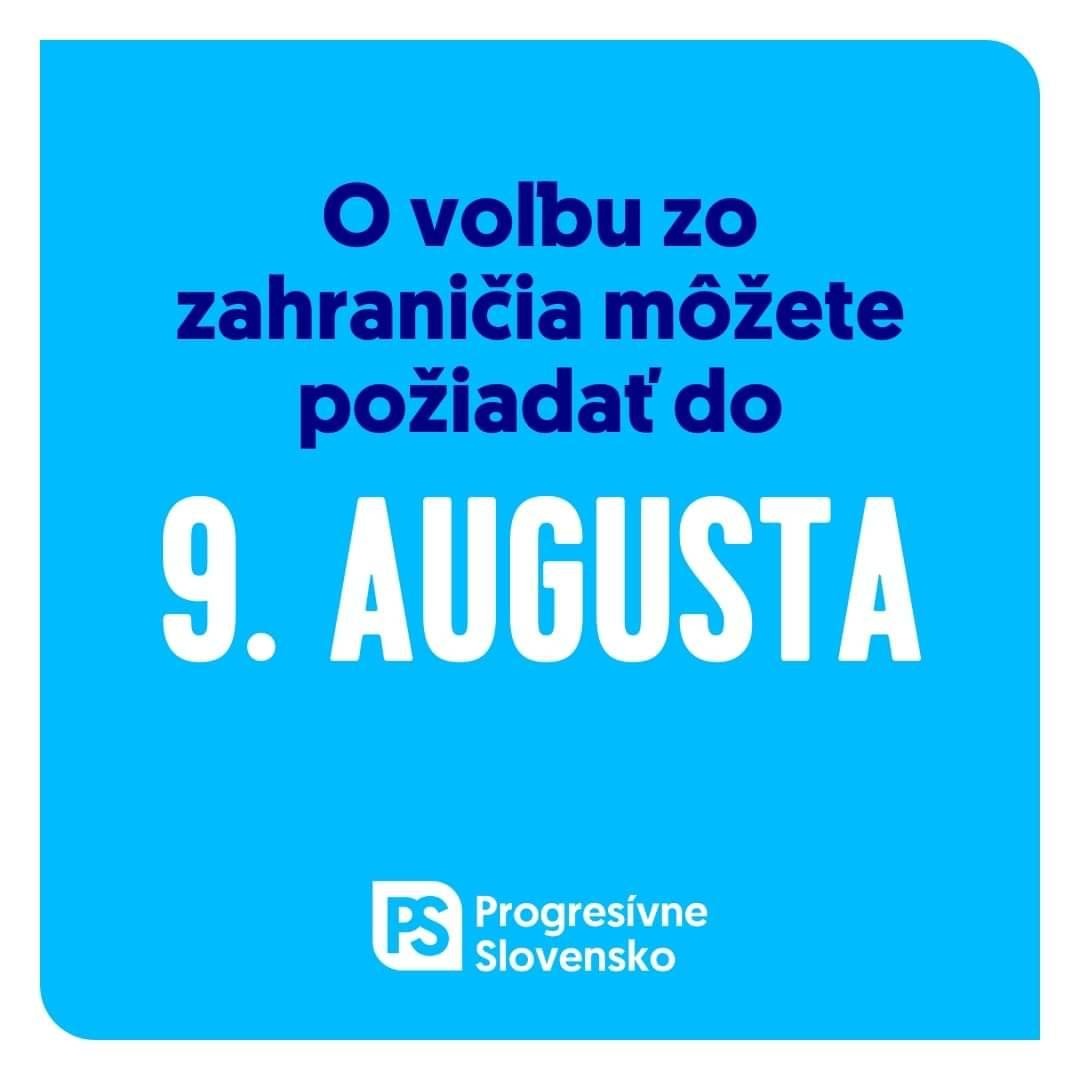 UŽ LEN DNES

Na registráciu na voľby zo zahraničia ostáva posledná šanca. Využite ju, prosím. Naozaj to prekvapivo často býva tak, že aj málo hlasov rozhodne o veľkých veciach. 

Dá sa to vybaviť online za pár minút 👉 bit.ly/47p12wn