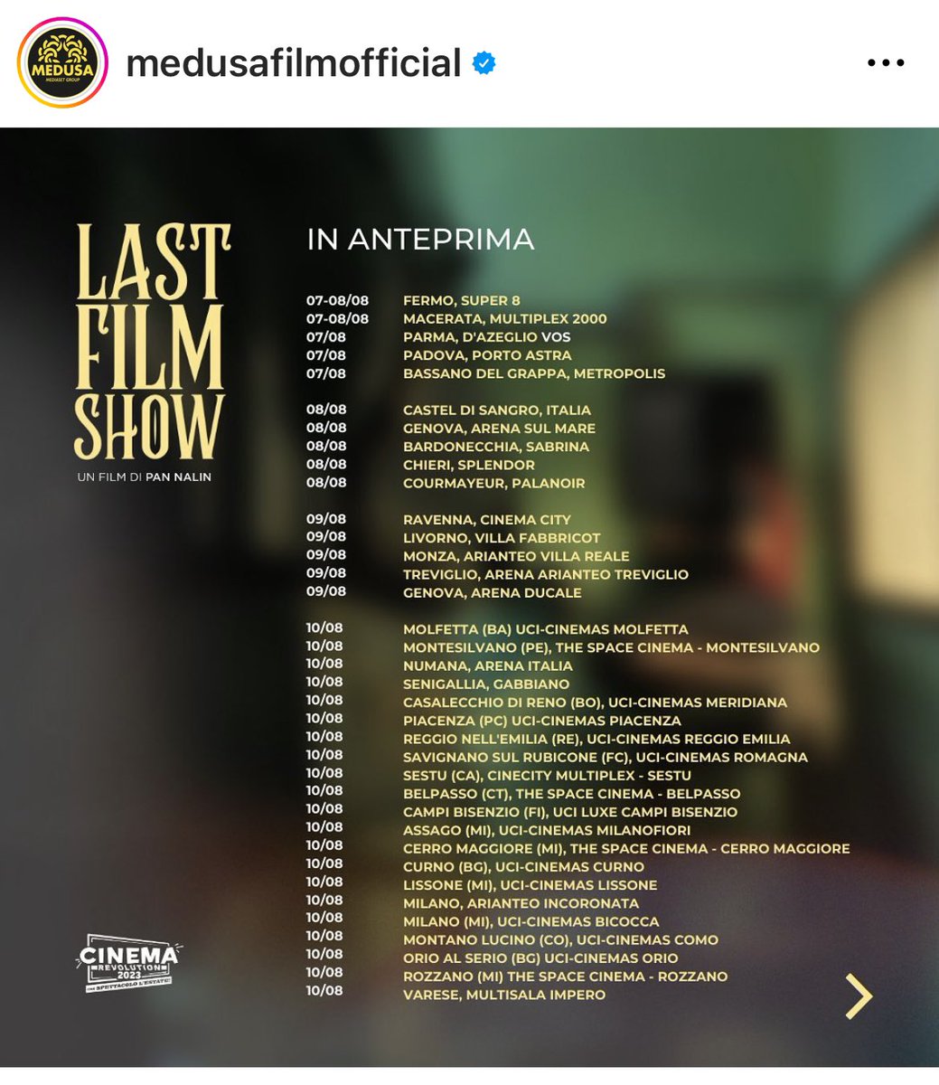 PanNalin's tweet photo. 2/4 Italy breaks record with 92 Premieres in Cinemas prior to its theatrical release on 23.08.2023
List of Cinemas where you can watch Last Film Show in Italy https://t.co/YvDCMMqEnR
