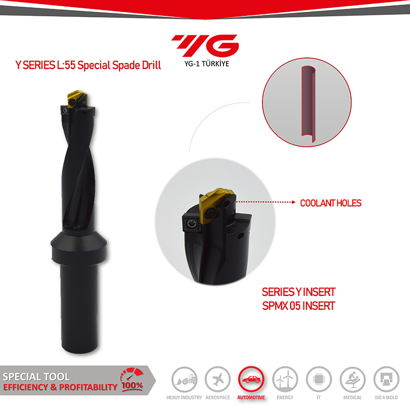 YG1worldwide's tweet photo. YG-1 TURKIYE SPECIAL TOOL
Automotive Industry
Y SERIES L:55 Special Spade Drill

YG-1 TÜRKİYE ÖZEL TAKIM
Otomotiv Sektörü
Y SERIES L:55 Special Spade Drill

✅Series Y Insert
✅SPMX 05 Insert

#YG1 #cuttingtools #specialtools #automotivemanufacturing #automotiveindustry https://t.co/3ccS5PbFDx