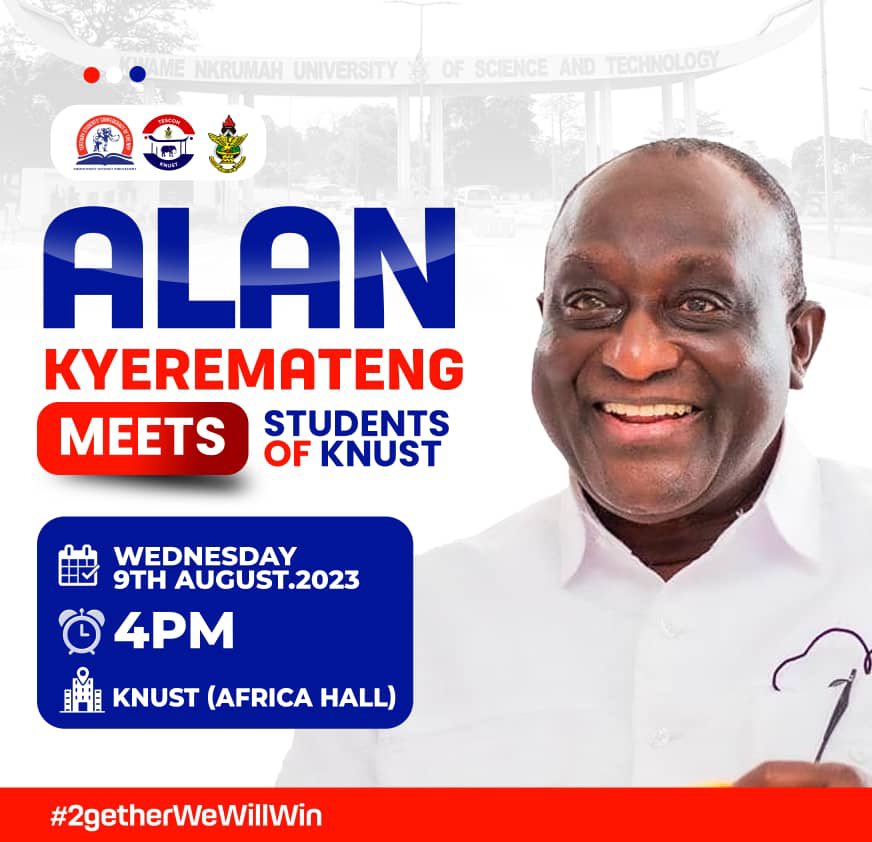 eric_amankwah13's tweet photo. I am happy I will be joining @AlanKyerematen today at KNUST Africa hall not because I’m a Tescon member ( I don’t even have an affiliation now) but the man is actually a father for all. His charisma is top top 

#youthcaucusforalan
#AlanAtKNUST
#AlanForAll https://t.co/LwSI8l6MAE
