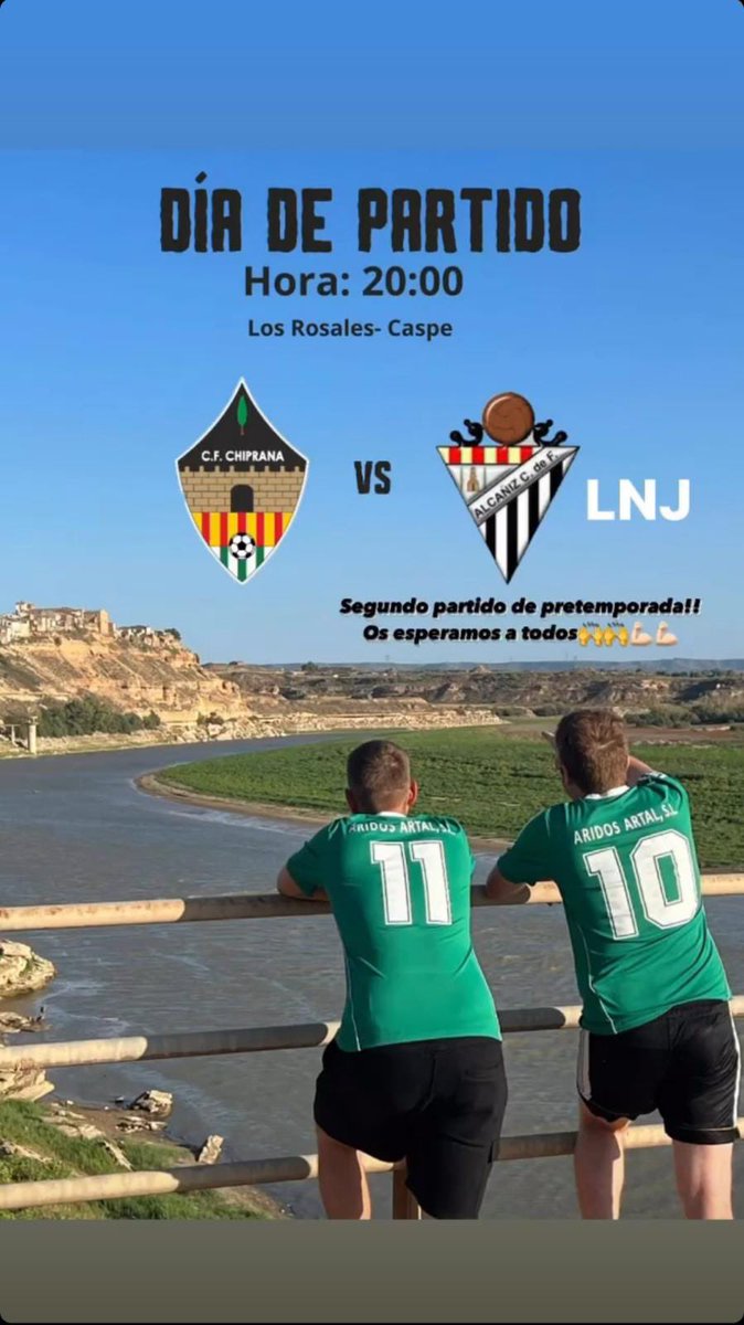Hoy en el Campo de Fútbol los Rosales (Caspe) a las 20:00 horas nos enfrentamos al Juvenil A <a href="/AlcanizCF/">alcañiz club futbol</a> 
Seguimos con la preparación #lobos #subetealcarro