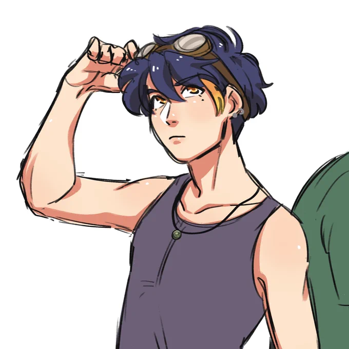 luka reminds me so much of my oc asuya so i absolutely adore him  that being said tho, here's asuya <3 he has a twin brother !! i share them with  hehe