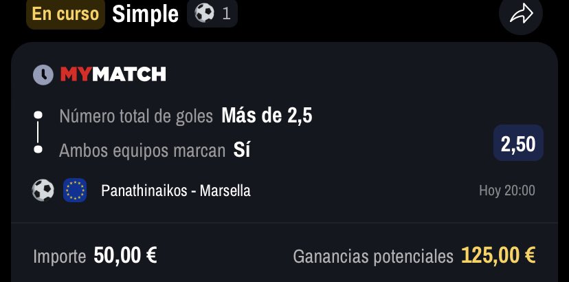 🎾 Daniel vs Raonic
Tie Break si
2.05 | Stake 1

⚽️ Panathinaikos vs Marsella
Ambos marcan + O2.5 goles
2.50 | Stake 1