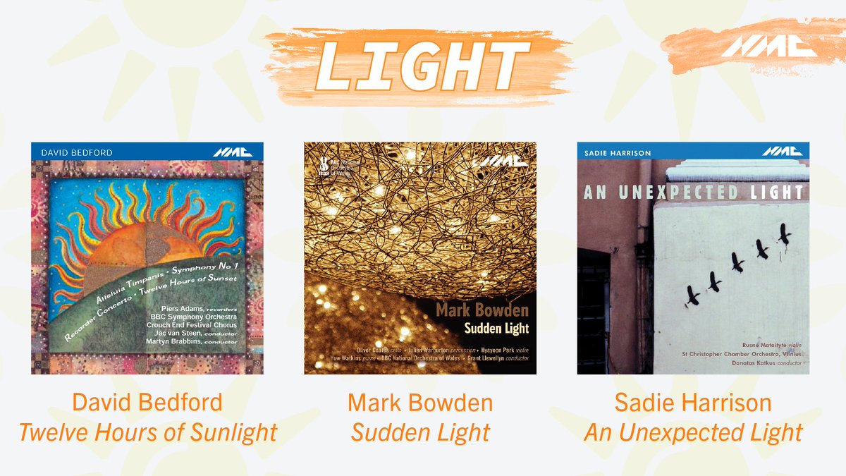 This week's summer sale theme is LIGHT 💡

Sparkling and luminous, scorched by the heat of the sun, explore the brightest music in the NMC catalogue - all currently 20% off.

Shop the LIGHT collection: nmc-recordings.myshopify.com/collections/li…

Check out the LIGHT playlist: nmcrec.co.uk/discover/nmc-s…
