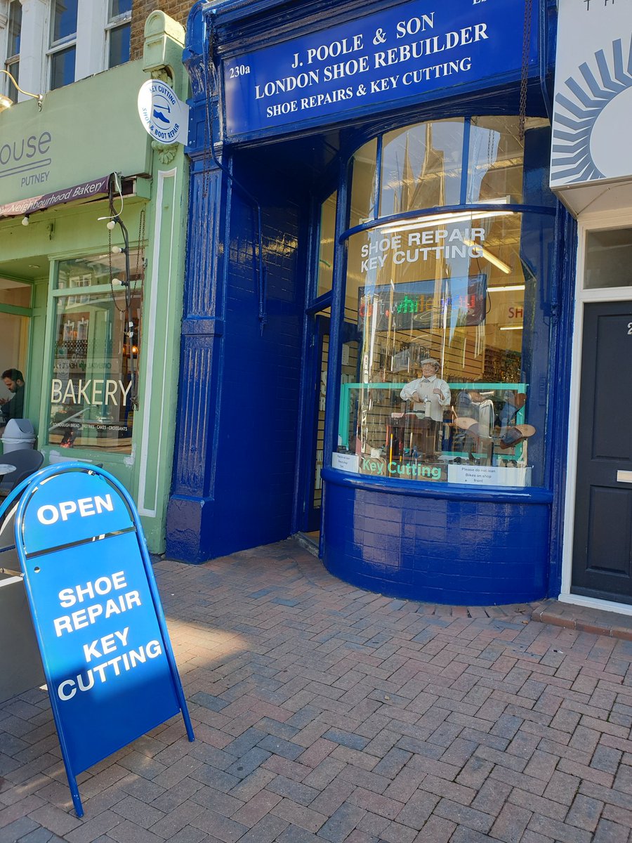 trevardo's tweet photo. @putneysw15  j.poole &amp;  son  shoe repairs and key cutting service . 
We have been trading  at 230a upper Richmond Rd Putney for the last 46 years providing a,service  to putney and surrounding area. https://t.co/08p3MJAK0h
