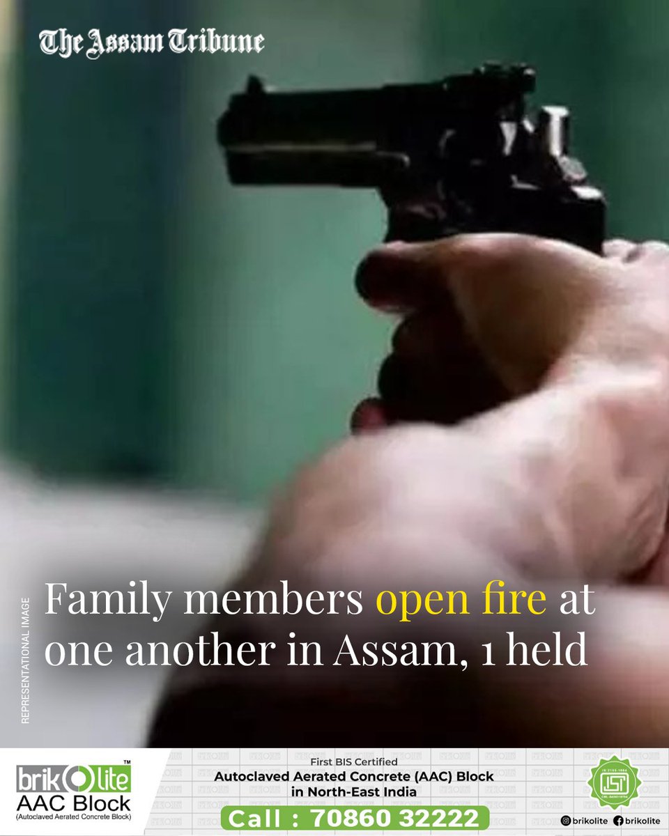 assamtribuneoff's tweet image. In a firing incident during a family feud, a man has sustained severe injuries in Cachar district of Assam. The incident occurred due to an alleged altercation between two family members which later escalated to open firing.

assamtribune.com/assam/family-m…

#TheAssamTribune #openfire