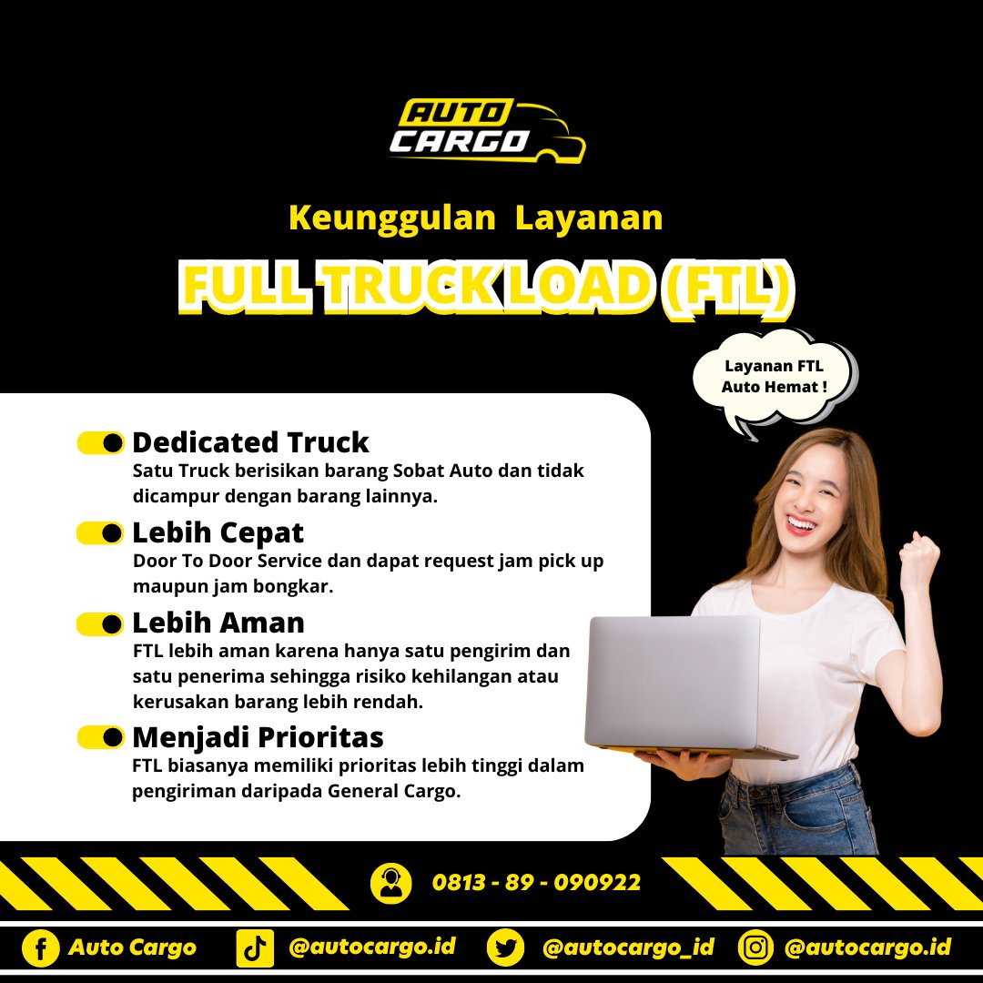 Autocargo_id's tweet photo. Layanan Full Truck Load (FTL) keuntungan terutama untuk Para Pengusaha seperti Sobat Auto

#FTL
#angkutanbarang
#autocargo
#AutoAman
#AutoCepat
#AutoTerpercaya
#ModernCargo
#pengiriman
#pengirimanbarang https://t.co/UjiJltt6Am