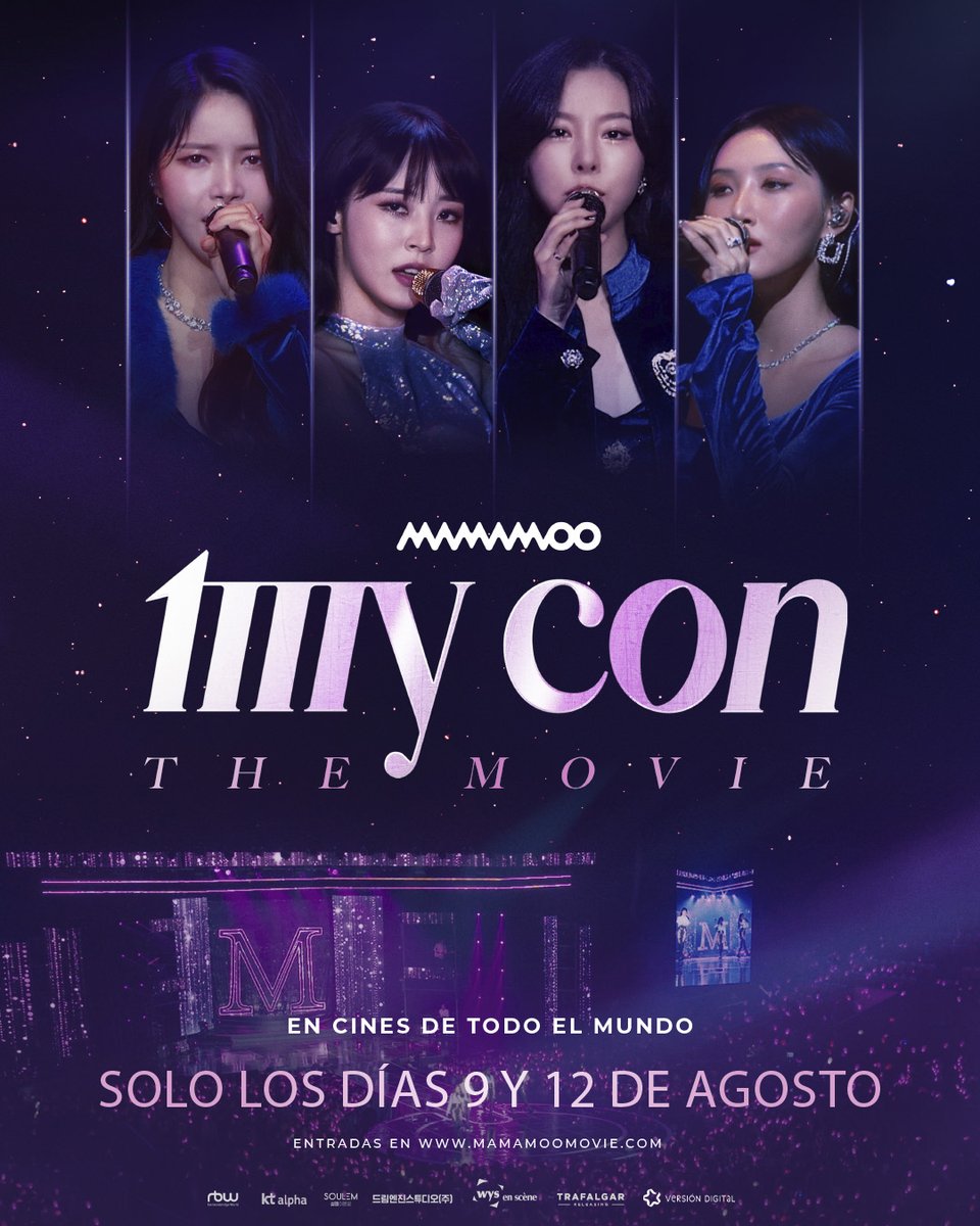 Esta tarde Mamamoo – My Con The Movie en nuestros cines!!  
📅también el sábado 12 
🎟️entradas a la venta 
👉distribuye <a href="/versiondigital/">Versión Digital</a> <a href="/CineMusicVD/">Cine Music VD</a>
<a href="/TrafalgarRel/">Trafalgar Releasing</a> <a href="/RBW_MAMAMOO/">마마무(MAMAMOO)</a>
#kpop #MAMAMOO #마마무 #MAMAMOO_MyCon #MY_CON_THE_MOVIE
Más información:
bit.ly/3XCUcyZ