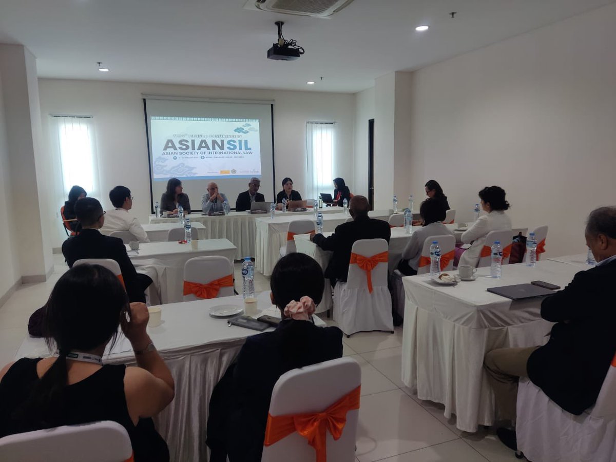 AsianSil's tweet photo. The topic of the conference itself - Bandung and Contemporary #internationallaw! Jessica Whyte, Zhenni Li, Srinivas Burra, Ihab Shalbak lead the discussion on this panel. #AsianSIL #BandungConference https://t.co/GzkwpU2ECN