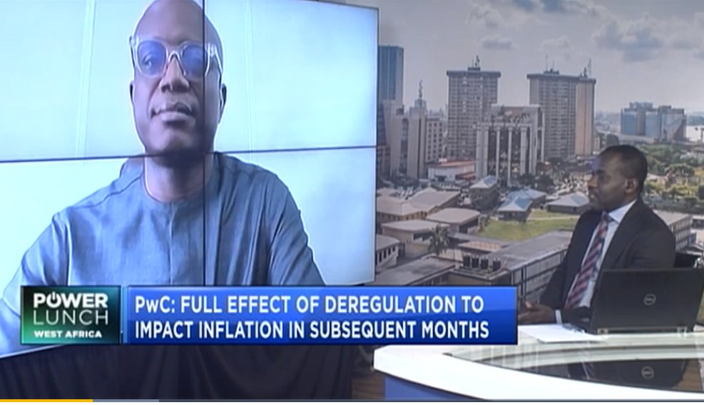 PwC_Nigeria's tweet photo. PwC’s Olusegun Zaccheaus @Segunzack, Partner and West Africa Lead at Strategy&amp;, was a guest on @cnbcafrica to share insights on our recent ‘Nigeria Economic Outlook - August 2023’ publication. Watch here:
https://t.co/I0auHfM6Gf

#Strategy&amp; #NigeriaEconomicOutlook https://t.co/iJfMuQfvRq