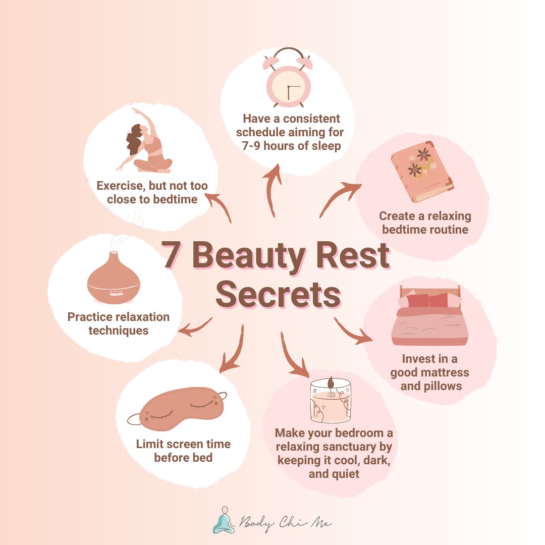 🌞 Struggling to Get Your Much-Needed Zzz's? 😴 Decode the Beauty Rest Tips in Our Tips! Get expert advice from professionals at BodyChiMe and embrace the joy of restful sleep. 

#BeautyRestTips #RestfulSlumber #SleepSolutions #BodyChiMe