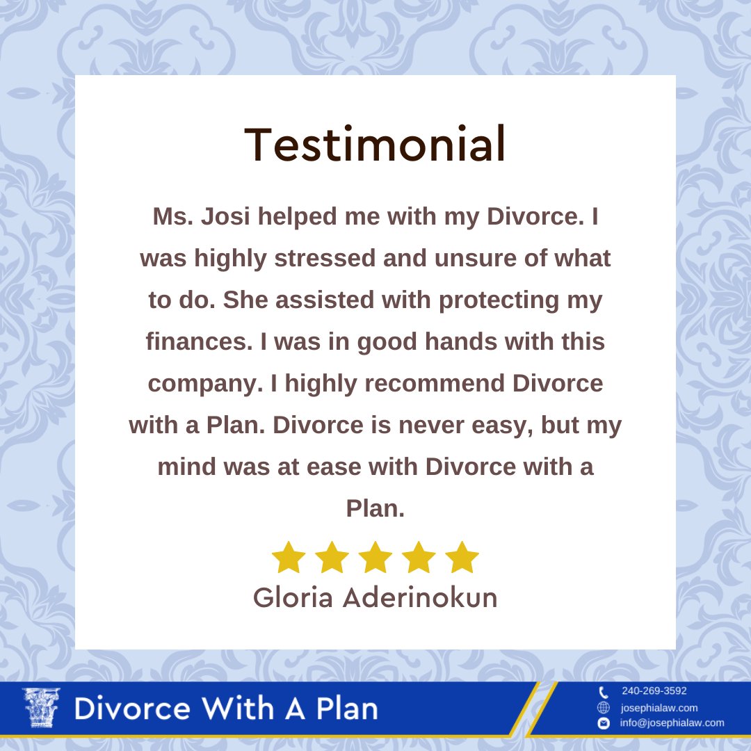Healing through Divorce 🤝💔 Let us guide you to a brighter future filled with hope and renewal. 🌈💕

#helpingclients #happyclients #excellence #gratitude #testimonial #clientfeedback #attorneyreviews #attorneyreview #spotlight