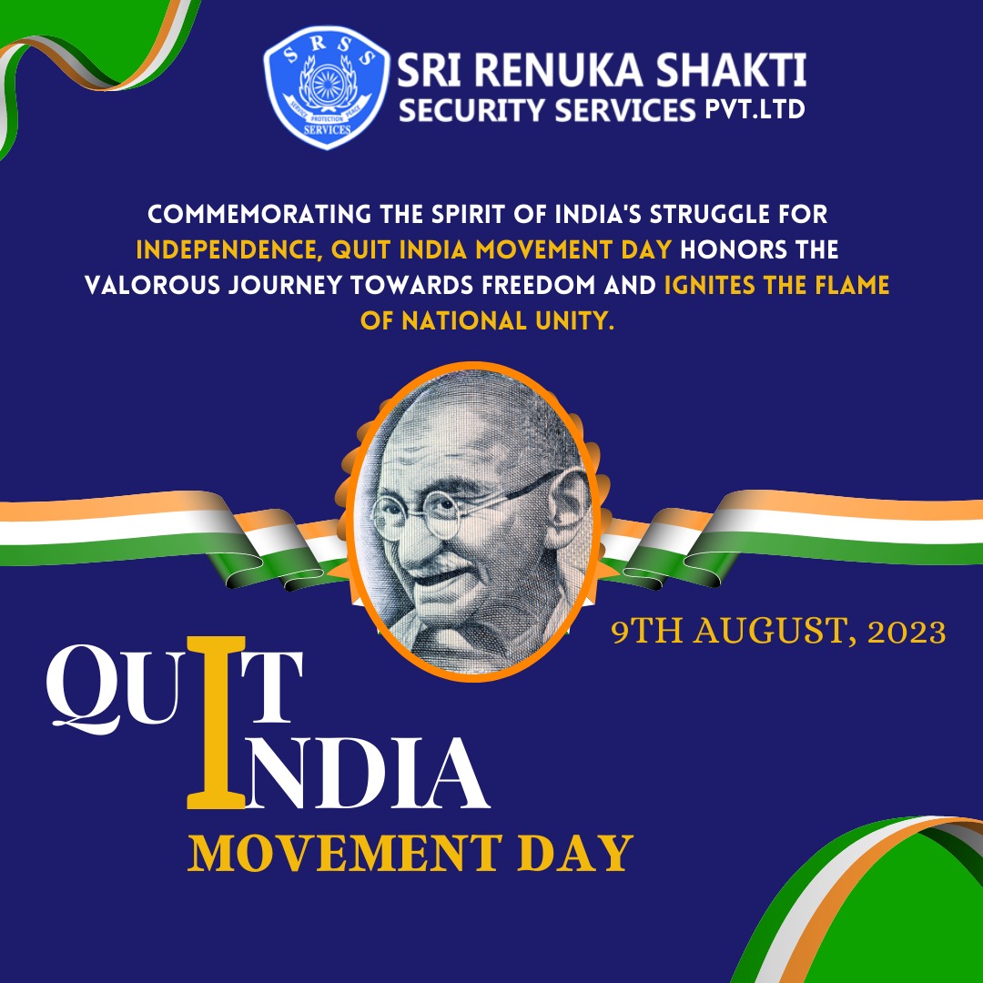 Join the Quit India Movement! 🇮🇳

On this historic day, let's remember the brave souls who fought for our nation's independence. 
#QuitIndiaMovement #IndependenceDay #ProudToBeIndian #findapro #recommend #recommendation #SafetyFirst #TrustedSecurity #GuardiansOfProtection