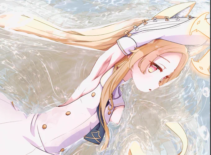 寝てるポーズのときのヘイロー位置がわからない…他の物体と干渉はしなさそうだし… #ブルアカ