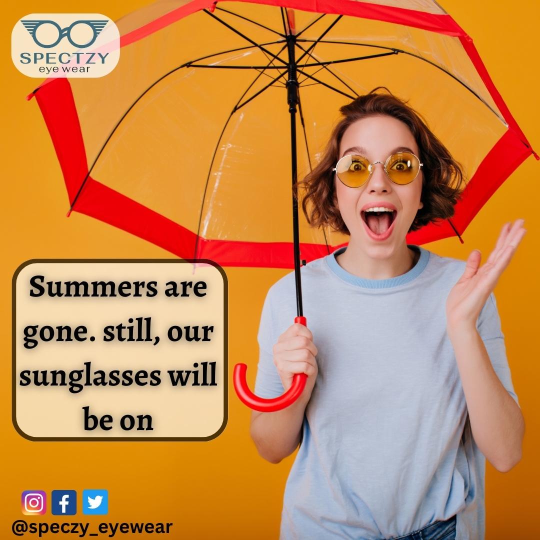 speczyeyewear's tweet photo. Summer may be over but we're still shining bright with Spectzy glasses! Stay cool and stylish with your favorite shades.

#glasses #eyewear #summer #sunglassesfashion #shades #eyeglassesframes #sunglasseslover #spectzy #monsoonseason #fashion https://t.co/Au0ojxu3nN