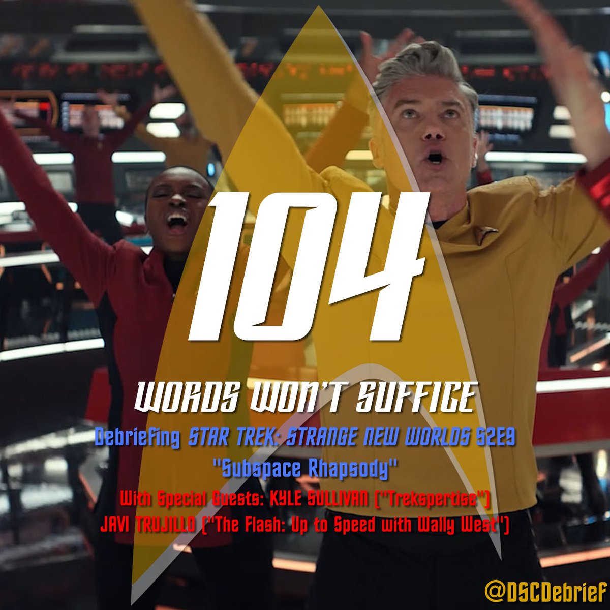Let's get...musical! In our latest episode, the Debrief Bridge Crew and special guests  <a href="/neoteotihuacan/">Kyle Mackenzie Sullivan</a> and @JaviTru break down "Subspace Rhapsody," the first-ever #StarTrek musical.

Listen here: discoverydebrief.podbean.com/e/104-words-wo…