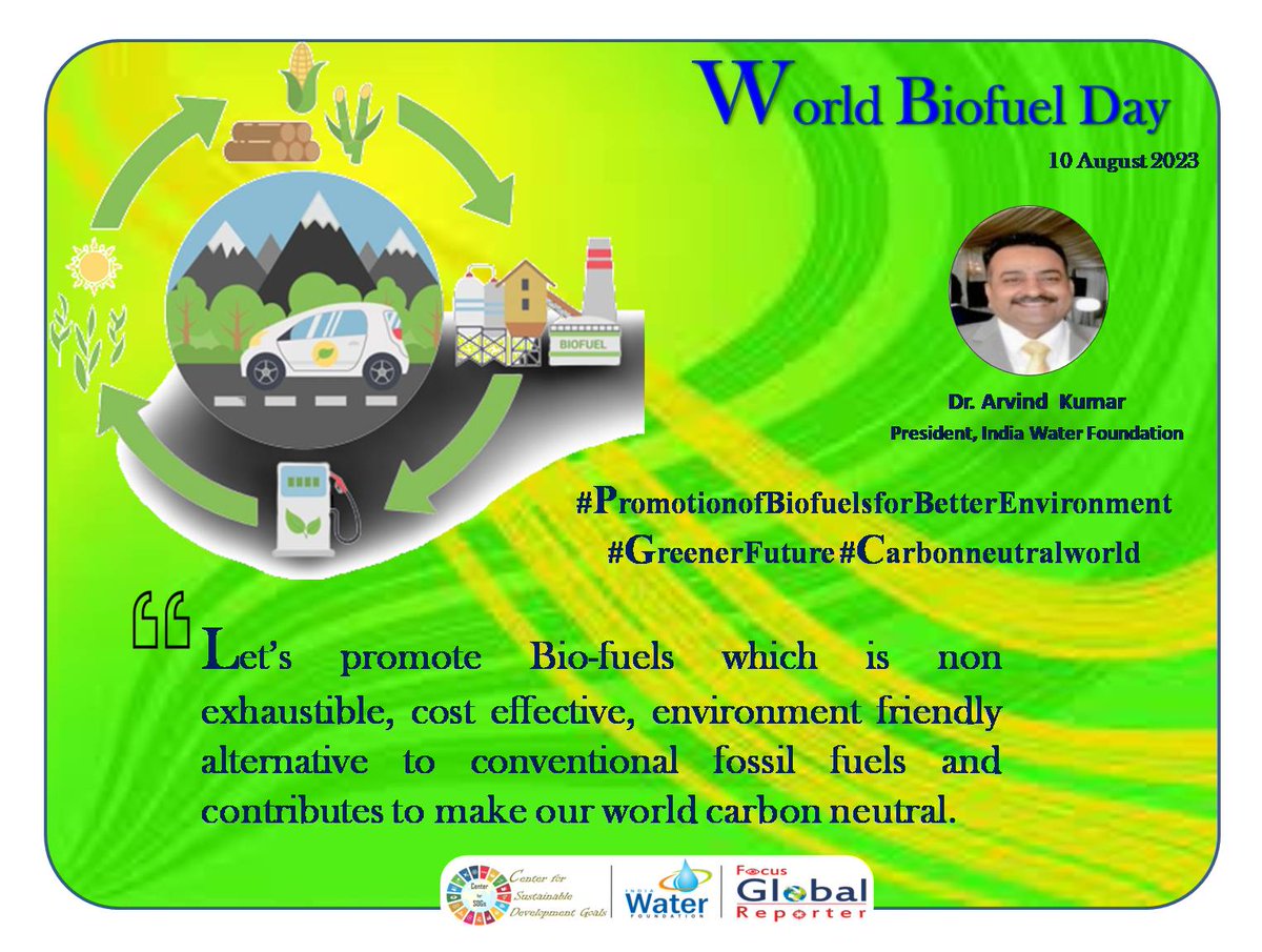 #worldbiofuelday2023 #biofueldaywithmopng #biofuels #ethanolblending #newbiofuelpolicy #PMUjjwala2 #EBP #energysecurity #cleanenergy #wastetoenergy #greenfuture #SDGs #greenhousegasemissions #carbonnaturalworld #promotionofbiofuelforbetterenvironment @g20org @OfficeOfRKSingh