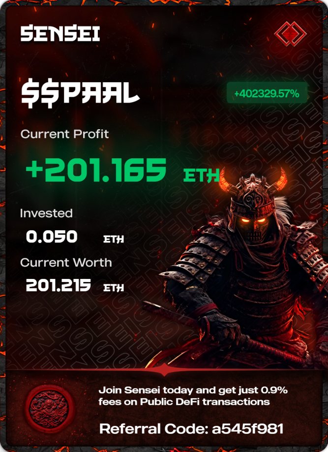 Congrats on the new house 👀

0.05Ξ → 200Ξ

$PAAL <a href="/johnny_marroni/">johnnymarroni</a>