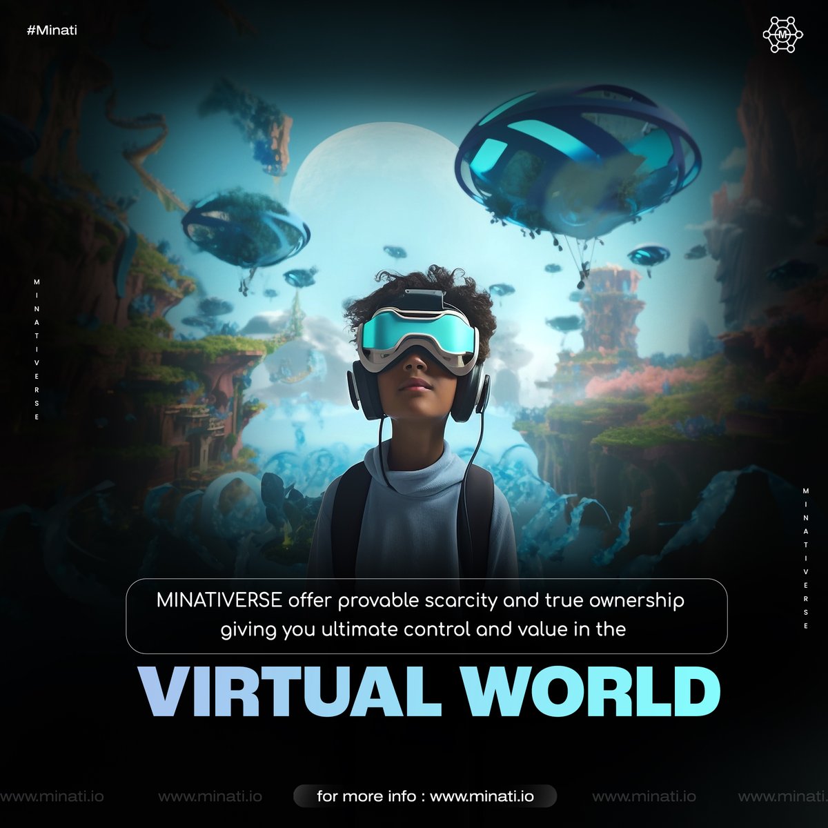MINATIVERSE offer provable scarcity and true ownership, giving you ultimate  control and value in the virtual world! .. 🌐: https://t.co/Ln6k6aD6QY .. # cryptocurrency #BTC #cryptocurrency #BlockchainTechnology #VisionPro  #Metaverse #DeFi #VRChat ...