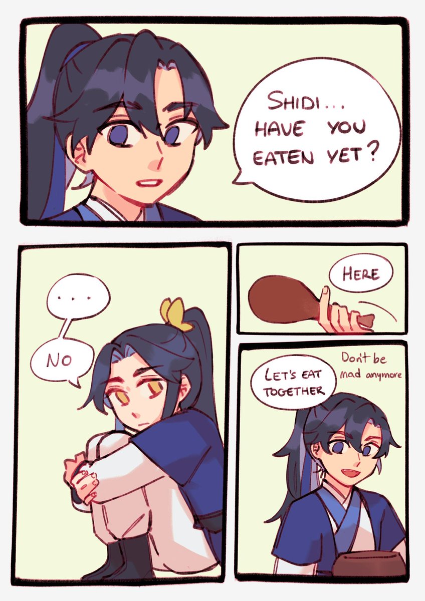 mikoratte's tweet photo. Happy Chu Wanning day, today I offer you: AU in which Mo Ran realizes chickens have two legs!! 🍗🍗
#楚晚宁0809生日快乐 https://t.co/hW7jQmLCKv