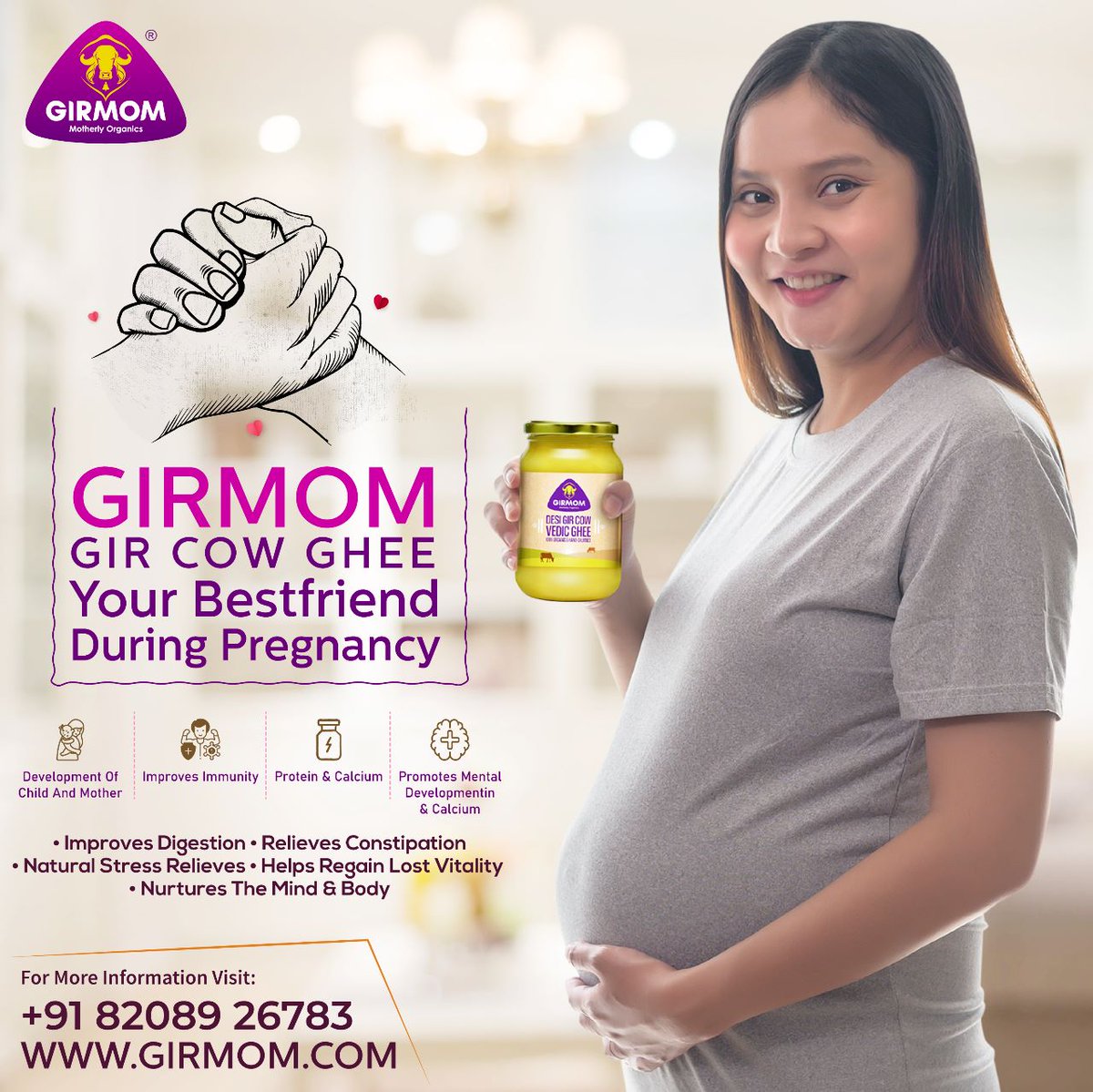 Girmom gir cow ghee is your best friend during pregnancy.
Buy Girmom Ghee, Available On Amazon & Flipkart.
#girmom #girmomghee #ghee #vedicghee #bilonaghee #desighee #organicghee #girmomorganics #organics