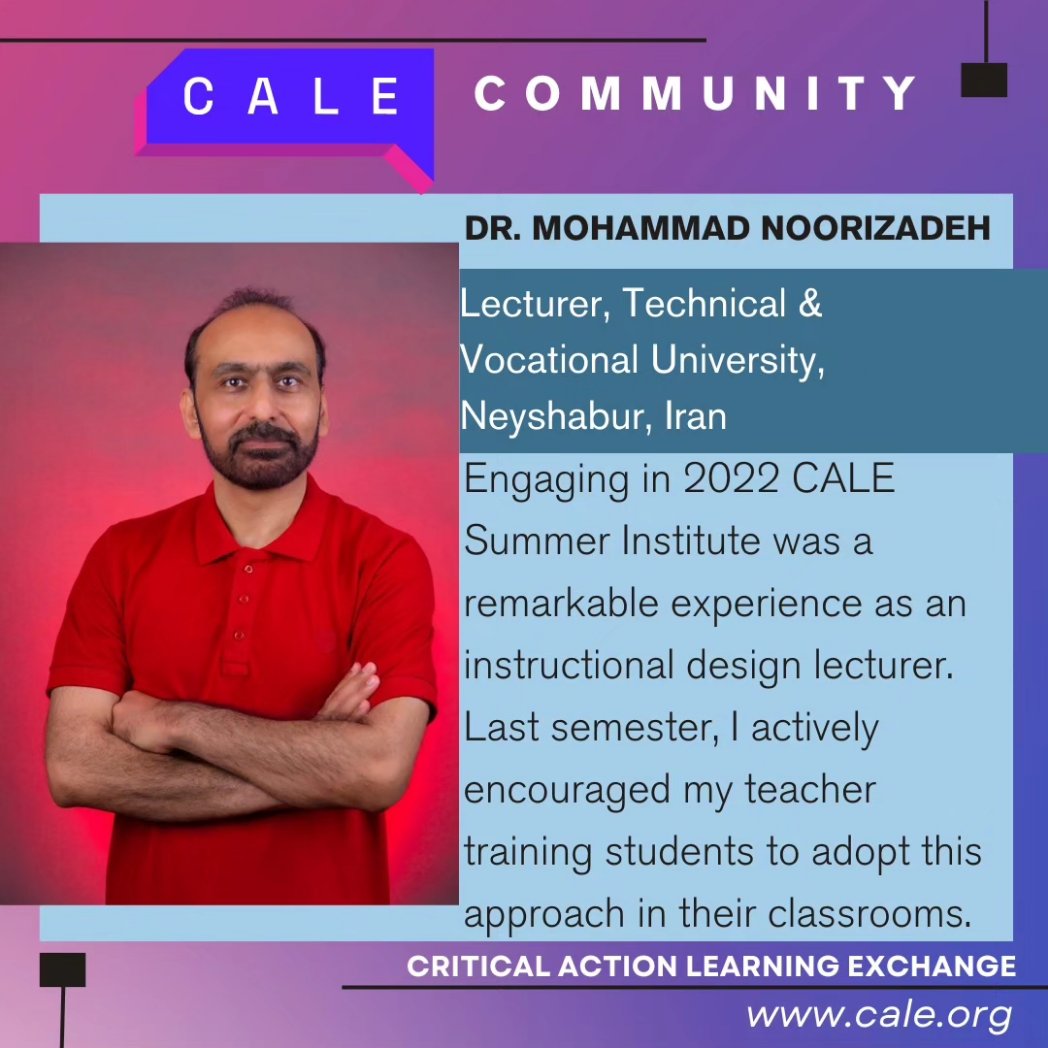 Critical Action Learning Exchange | CALE tweet media