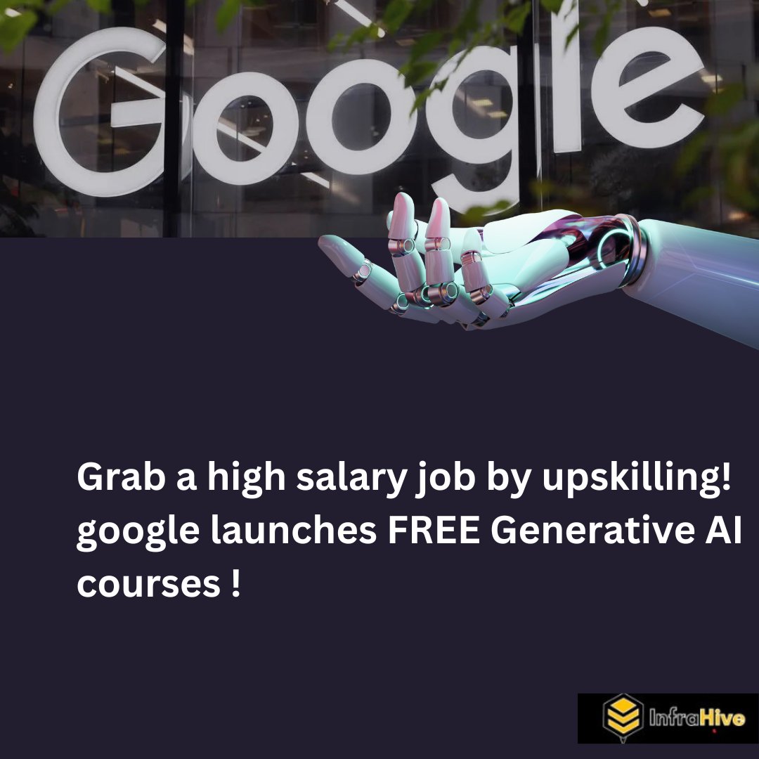 infrahive's tweet photo. Google is launching a free AI-focused training series, providing everyone with the opportunity to learn the practical skills to best capture the benefits of AI.
ENROLL NOW !
#google #genertiveai #course #learnAI #machinelearning #jobs #skilled https://t.co/R3fsy3dVmh