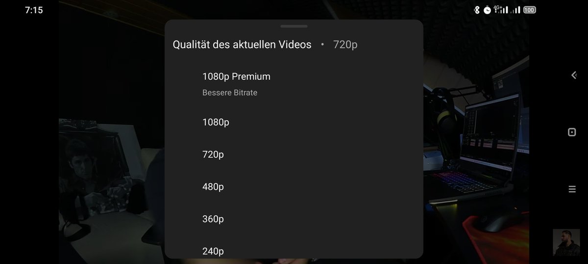 Swizz661's tweet photo. Ähm YouTube?! Was da los?? Premium kaufen um bessere Bitrate zu haben bei 1080p? Bruder ☠️ weiß ich jetzt nicht... https://t.co/I74yUbsfLQ