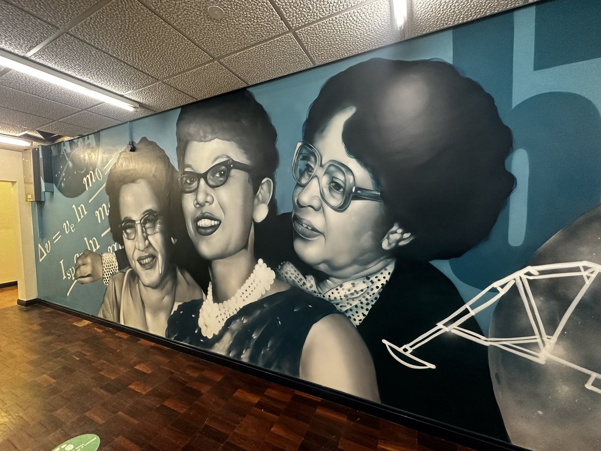 CharlBalcombe's tweet photo. Chuffed to see our Katherine Johnson Teaching Space murals and signage finally finished ready for the new Semester!
#COMSC https://t.co/o2CUHwz6kH