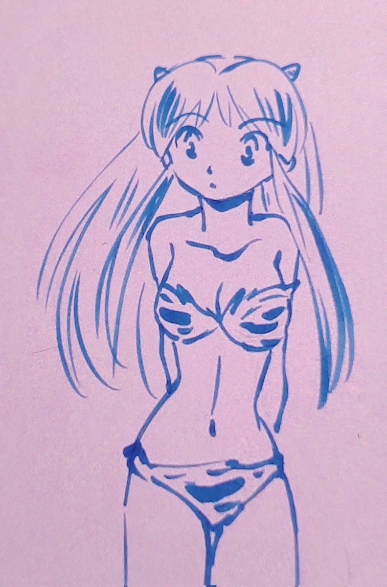 ラム・インベーダー(うる星やつら) 「ラムちゃん コピック一発描き」|宮尾岳のイラスト