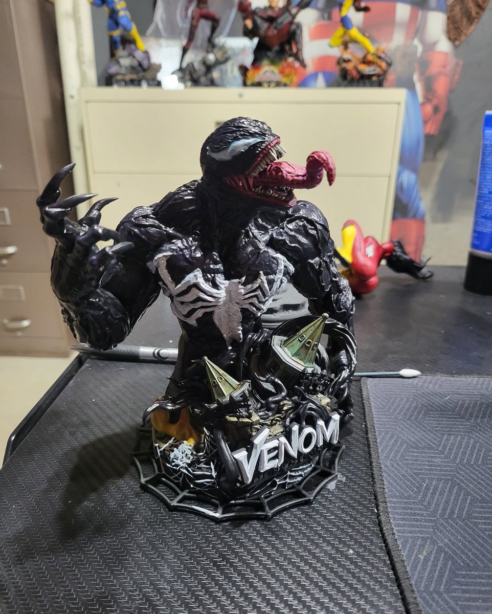 It's been awhile! Due to new job training
So I got work in progress on this #wicked3d #venom