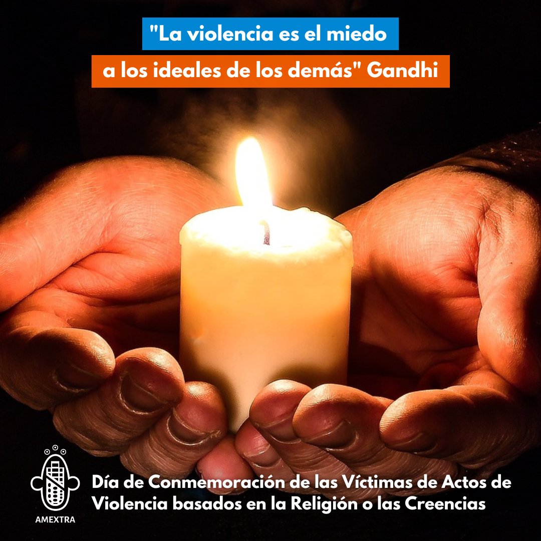En este día recordamos y honramos a todas las víctimas de actos de violencia basados en la #religión o las #creencias 🛑🙅‍♀️ Pongamos fin a la #discriminación y promovamos la libertad religiosa y de creencias en todo el mundo 🌍💙