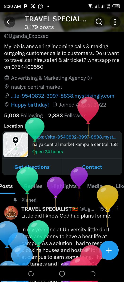 Uganda_Expozed's tweet photo. Happy birthday To me 🎉🎉🎉🎂🎂
@Uganda_Expozed @Hanzetours https://t.co/nPg86ZP6gg