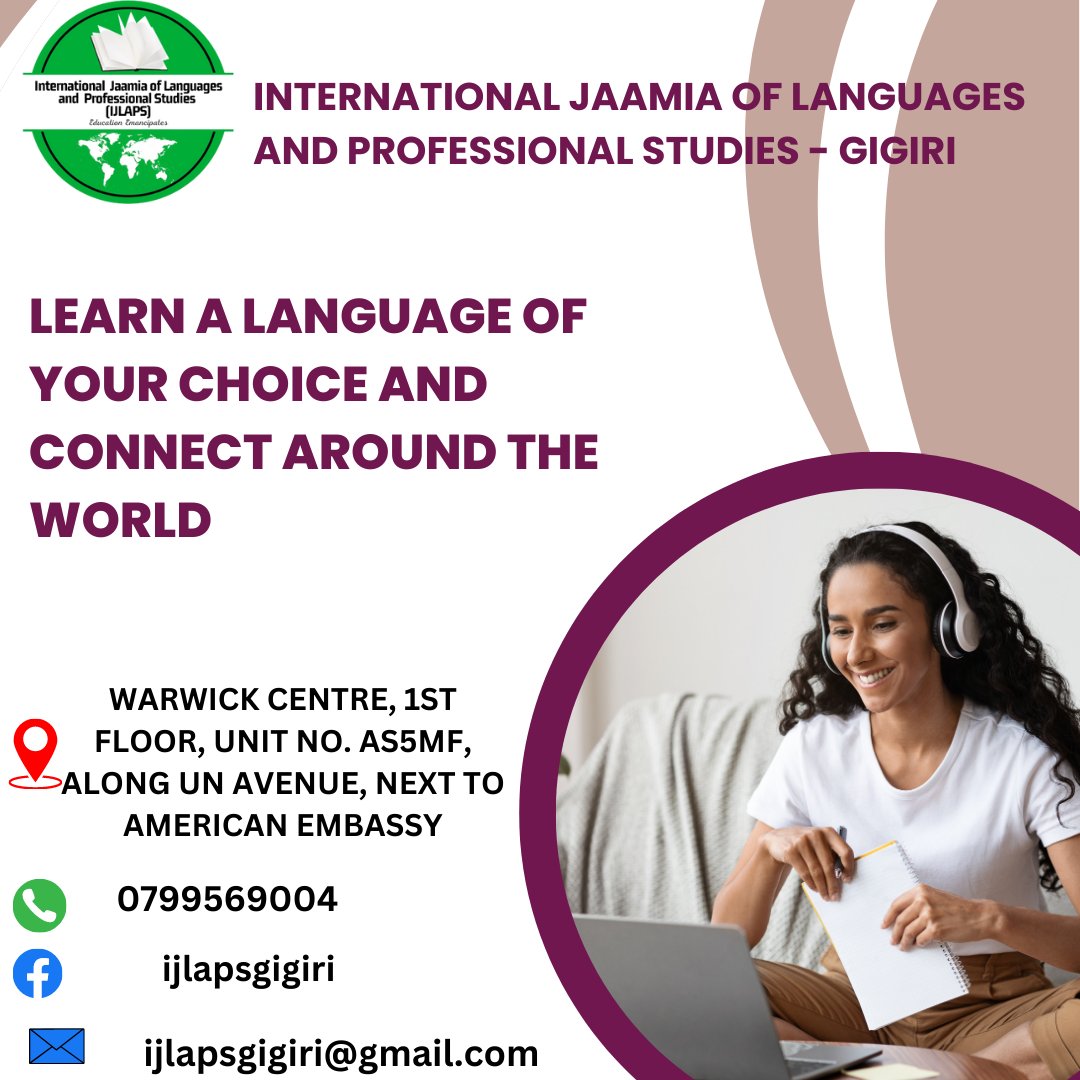 Over twenty five languages under one roof you cannot go wrong with International Jaamia of languages and professional studies, join us today and start your classes any language ,mention it we have it!!!#languageclasses#ijlaps#HELB