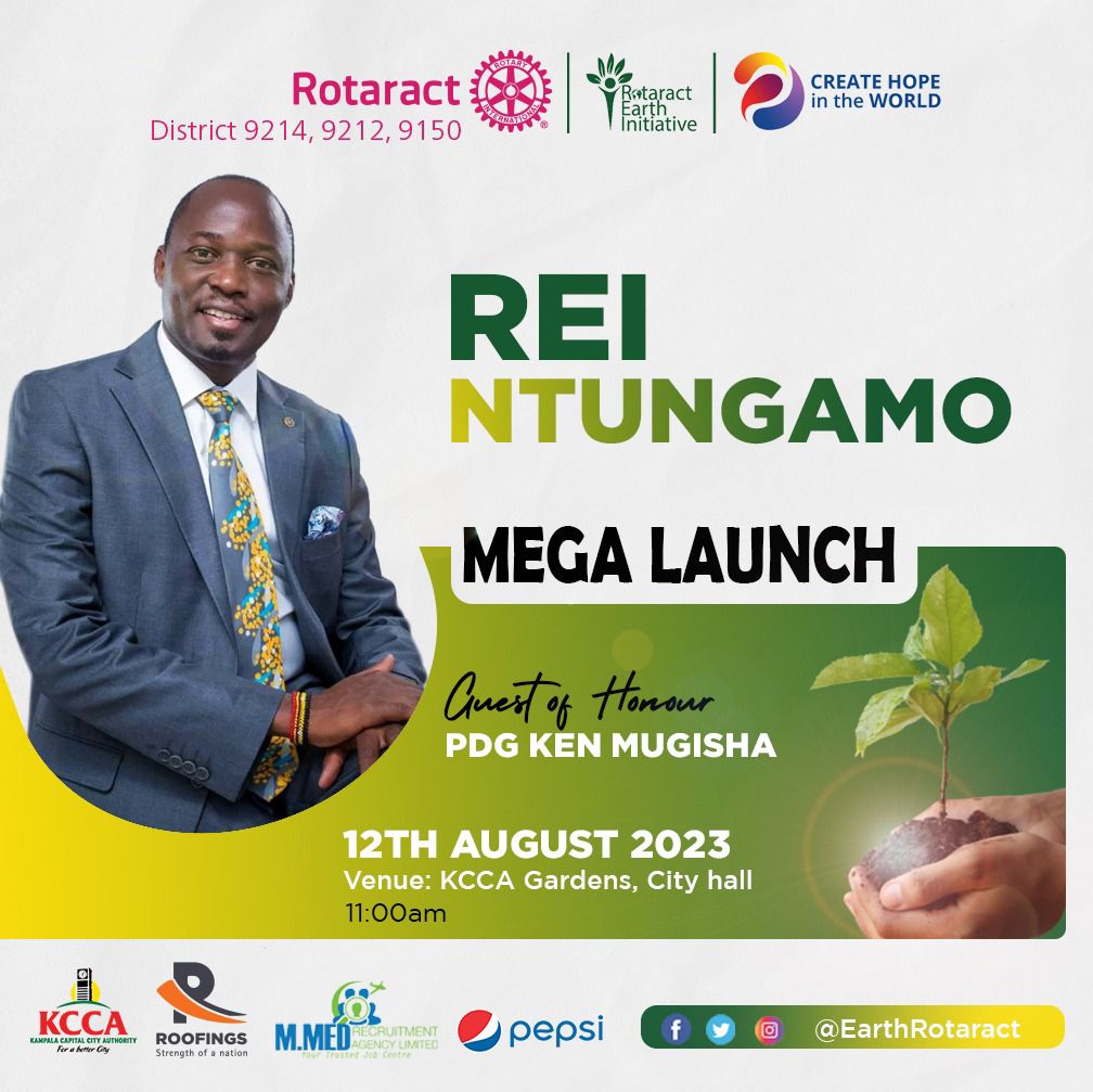 SSEBUUFUISAAC2's tweet photo. The less we do to address climate change now, the more regulation we will have in the future.Join Us on 12th August 2023 at KCCA Garden's for the #REINTUNGAMO Mega Launch ,tell a #Rotractor to Inform  a #Rotarian .
#RotaractTVUpdates.
@Sdg13Un https://t.co/Y3XElqi1S4