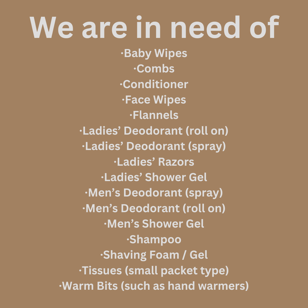 IpswichOutreach's tweet photo. We're in desperate need of toiletries in order to supply our clients at our Soup Kitchen. We are in need of the below items, if you think you could be able to help then all donations can be dropped at our charity shop in Westgate street in Ipswich. https://t.co/6tOEemRuTz