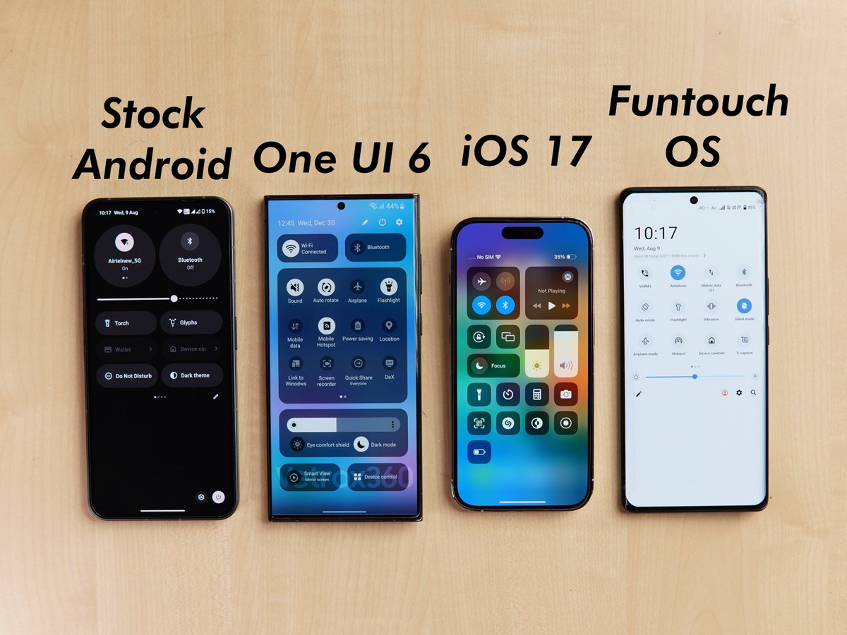 Samsung One UI 6 vs Stock Android vs iOS 17 vs Funtouch OS - Quick ...