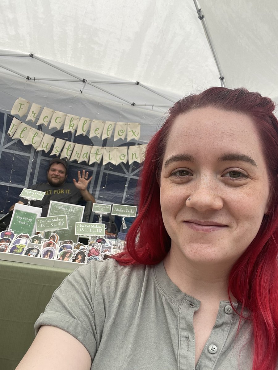frecklefoxart's tweet photo. That’s a wrap at the Eatonville Arts &amp; Music Festival and my first ever public event! Thank you, sooooo much to everyone that came by and bought something or just had something nice to say! It really means the world to me!!
💚💚 #artfestival #SmallBusinesses #pnw #ArtistOnTwitter https://t.co/I0N20pE3c1
