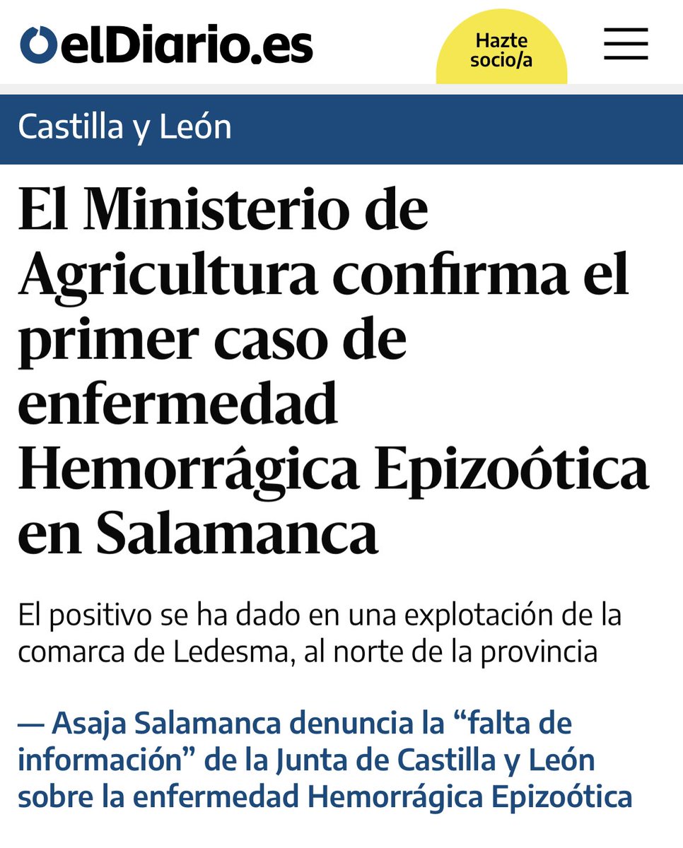 jesanez's tweet photo. La primera noticia es de mayo la segunda es de hoy
Los veterinarios recordaron a la Consejería en manos de VOX que sus medidas ponían  “en grave riesgo y en entredicho” los niveles de sanidad animal en Castilla y León https://t.co/8ed54zDsJi