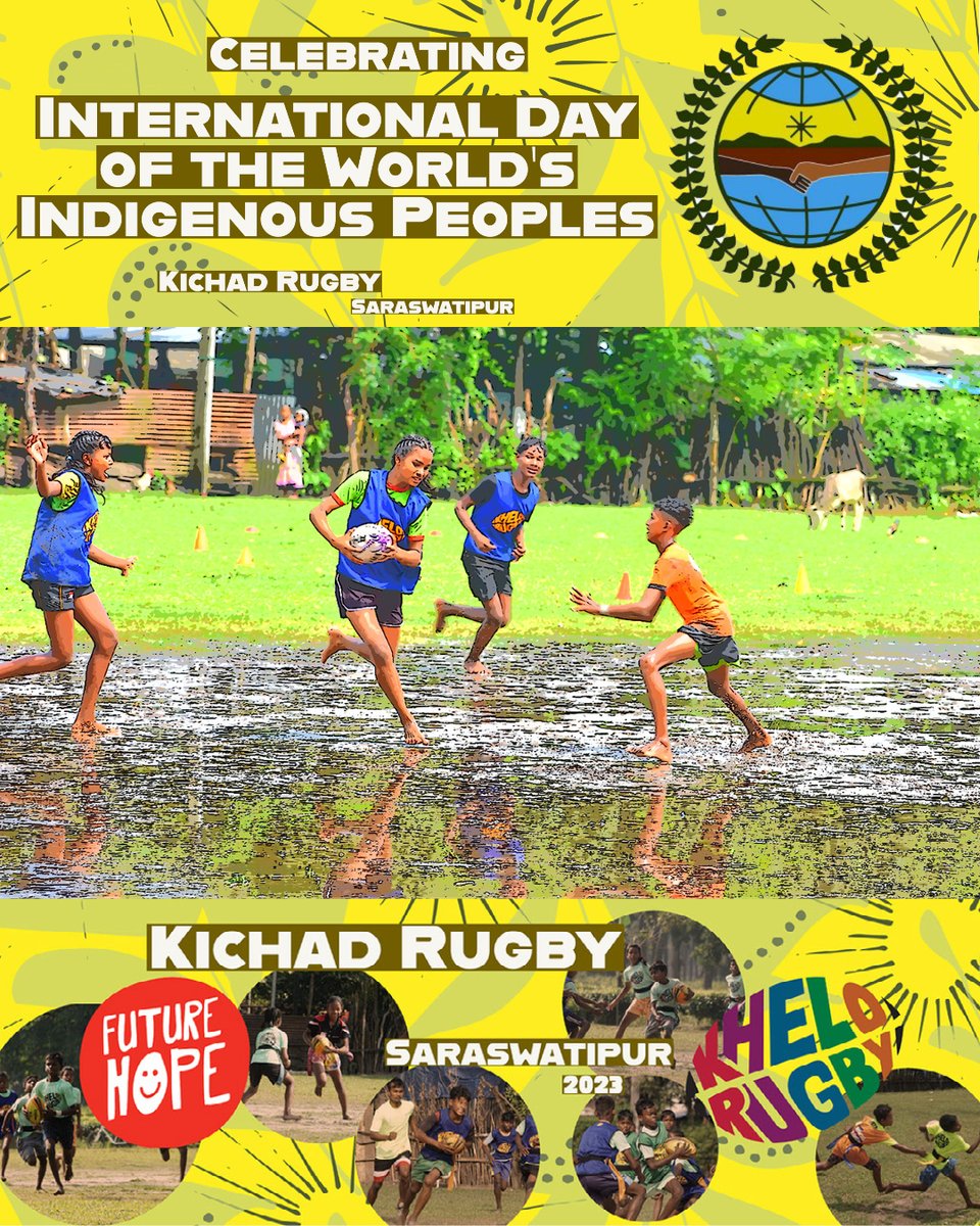 KheloRugby's tweet photo. On 9 August we celebrate the UNs International Day of the World's Indigenous Peoples in the best way we can, with Kichad Rugby!
Kichad is played and organised by all our brilliant youth coaches and leaders with more than 200 children playing.
#UN4Indigenous #WorldIndigenousDay https://t.co/4AvymhEwdx