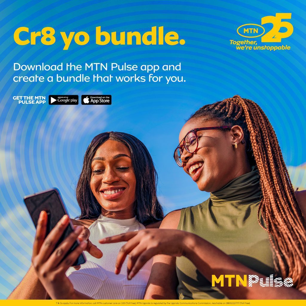 SourceGarland's tweet photo. Imagine being able to create your own bundle that suits you best at a certain time, exactly what you want.
Well @mtnug has that option and its open to every MTN user
Download the MTN Pulse app today and start creating bundles that suit your needs.
#CreateYoBundle
#MTNPulseApp
#TogetherWeAreUnstoppable