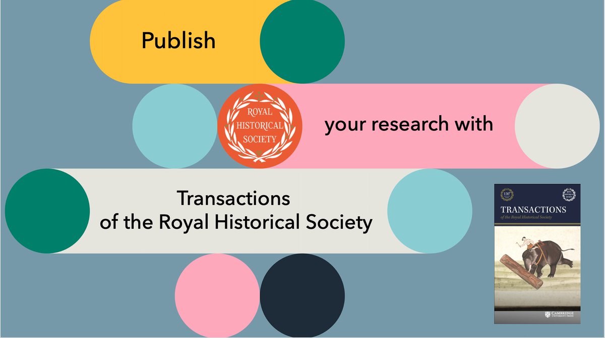 Co-editors of 'Transactions of <a href="/RoyalHistSoc/">Royal Historical Society</a>' welcome article submissions bit.ly/3OujmeL

'Transactions' publishes new research on a wide range of chronologies and global geographies, in a range of formats, and from historians at all career stages. 

#twitterstorians