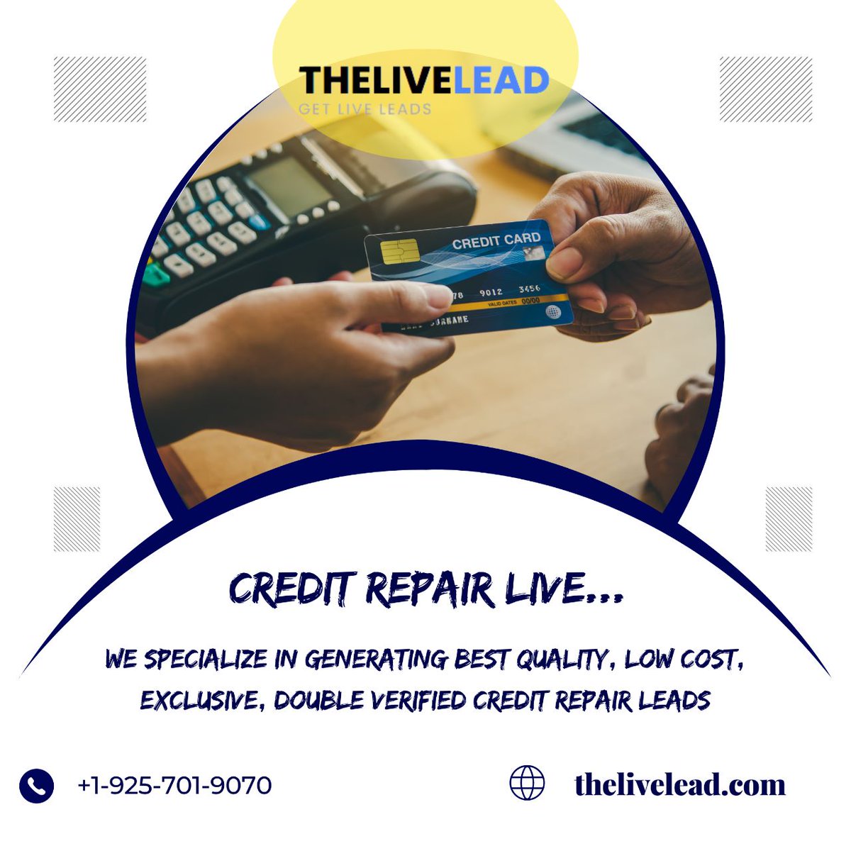 theliveleadcom's tweet photo. "Unlocking Financial Freedom, One Step at a Time. Join us for a Live Session on Credit Repair! 📷📷 #CreditRevive #EmpowerYourFinances #CreditRepair  
Visit- https://t.co/EAb5Gb2RY3
 #livetransfers #refinance #mortgage #livetransfers #leadtranfe call us .+1-925-701-9070 https://t.co/9nASDPs6Ec