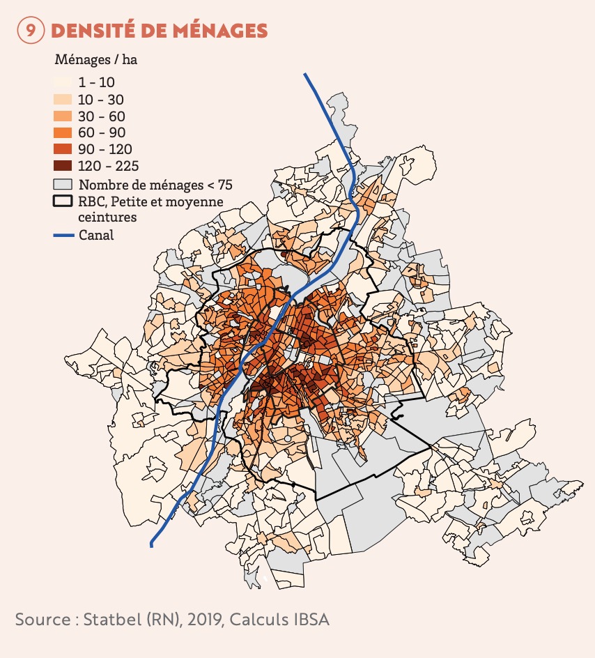 Two maps of Brussels.

1. Car ownership
2. Household density

Why should the health and quality of life of the many be sacrificed for the convenience of the few?