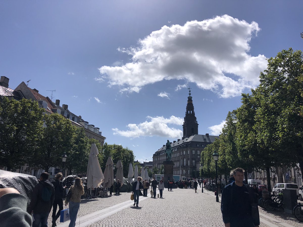 LucyNeatby's tweet photo. When in Denmark,You do need cake. Exploring. The sun came out and I could see the magnificent spires. One with external steps another with curling dragon tails! #scultures #spires #craftcruises #copenhagen https://t.co/BlmoGiP9nd